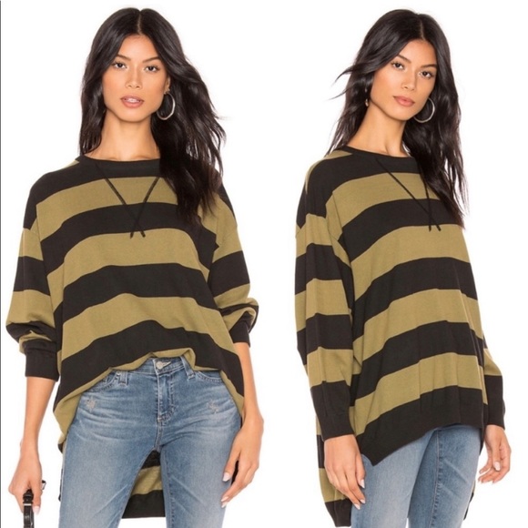 Free People Surfin On Your Stripe Stripe Sweater - Picture 3 of 5